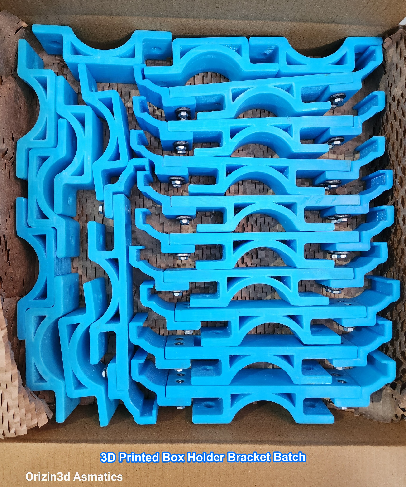 Low-volume batch production 3D printed bracket batch