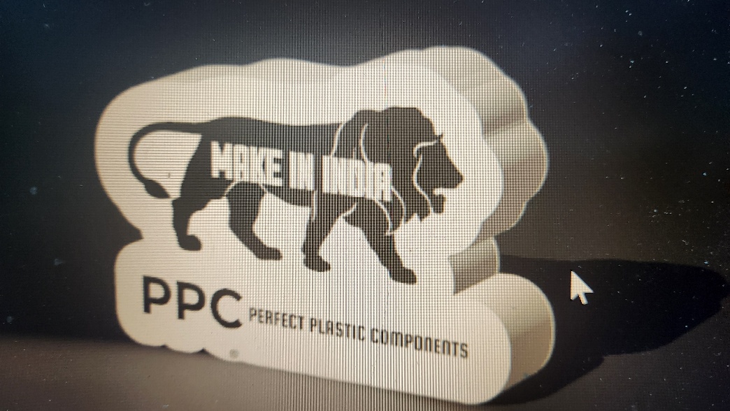 Custom 3D printed corporate logo